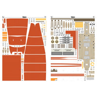 Photo of the Orel 202 card model kit of the Danish armour-plated ship Odin in 1:200 scale