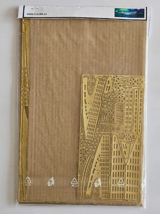 Photo of Photo-Etched Deck and Detail Set for German U-Boat Type VIIC U-552 1:48 Scale Trumpeter 06801 RC Subs 0163