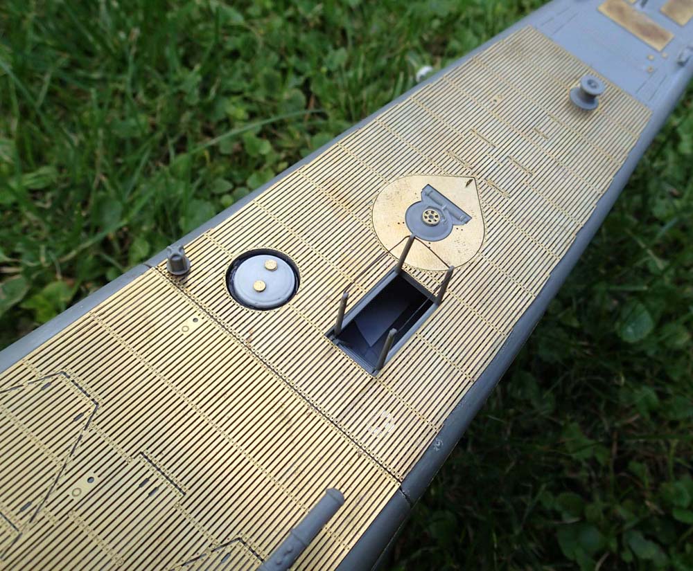 Photo of photo-etched brass center deck and detail set for USS GATO 1944 submarine 1:72 Revell 05047 by RCSubs