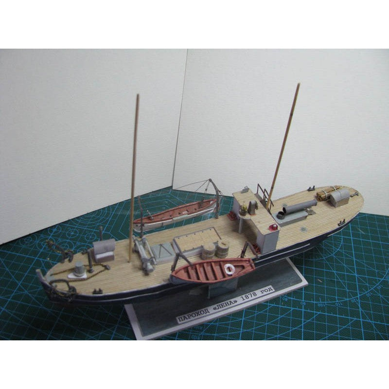 Photo of Lena 1:100 scale card model kit steamer by Orel Publishing