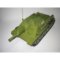 A green military model tank destroyer with white markings, a red star insignia, and the number 5234, displayed on a plain light background.