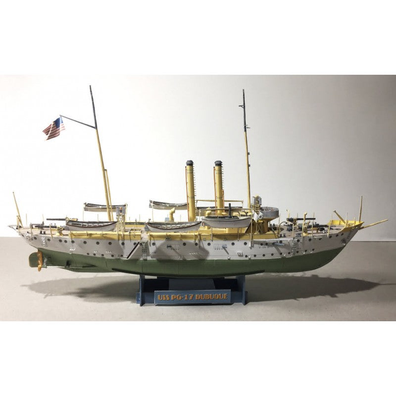 Photo of USS Dubuque PG-17 gunboat card model kit 1:200 scale by Orel Publishing