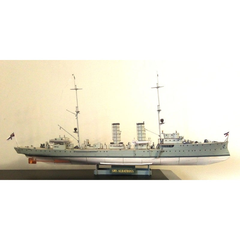 Photo of Orel SMS Albatross 1:200 scale German WWI minelayer card model kit No. 320