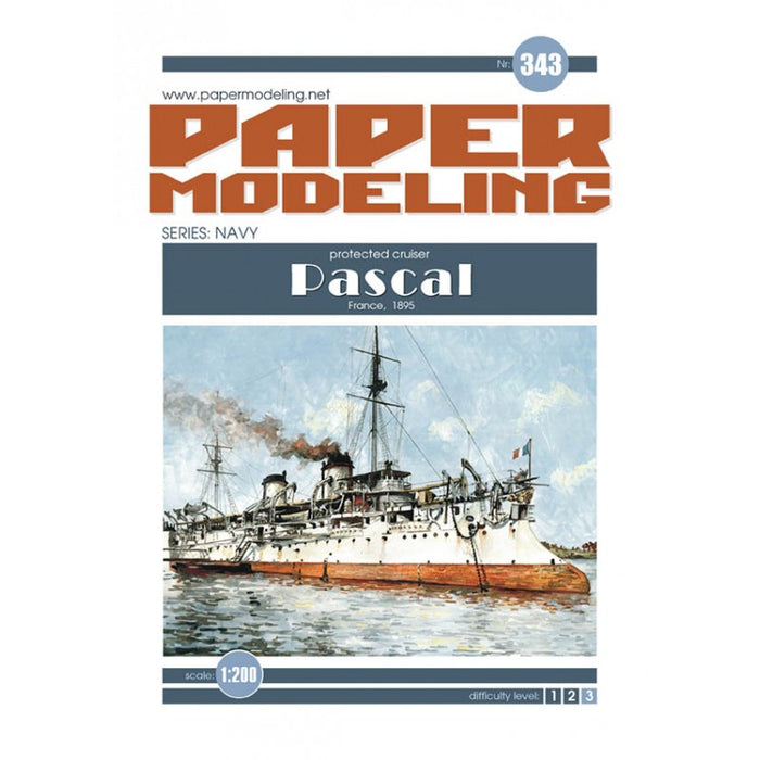 Photo of Pascal protected cruiser 1:200 scale card model kit by Orel Publishing