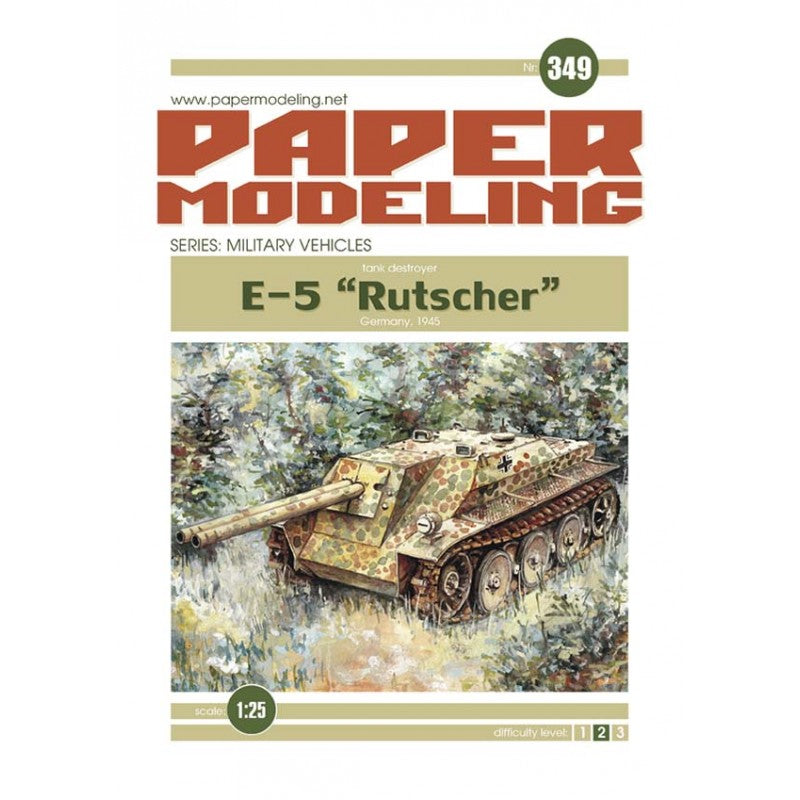 Photo of Orel E-5 Rutscher German tank destroyer 1:25 scale card model kit No. 349