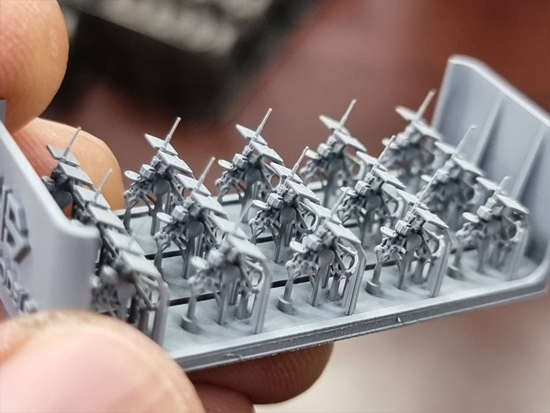 Photo of USN Oerlikon 20mm Cannon Type B 1/350 scale resin model set by HS Model