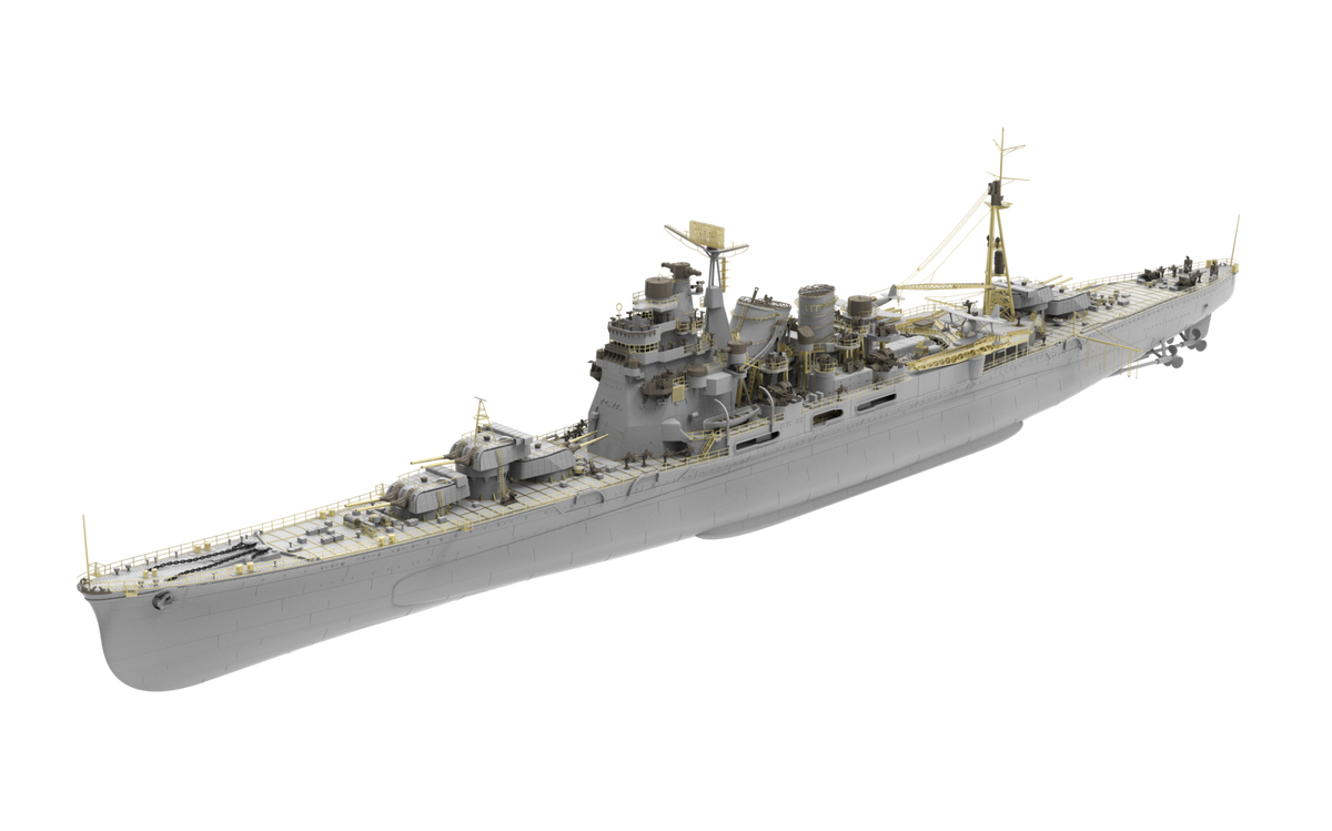 Photo of IJN Atago Deluxe Edition 1:350 scale model kit Very Fire BELBV350905DX Takao-class cruiser WWII