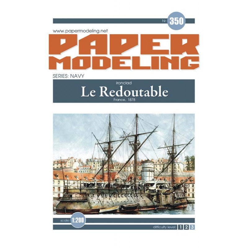 Photo of Le Redoutable battleship card model kit 1:200 scale by Orel Publishing
