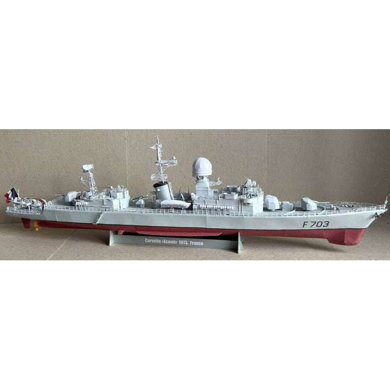 Photo of Aconit 1:200 scale French Navy corvette card model kit by Orel Publishing