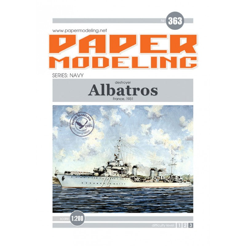 Photo of Albatros counter destroyer 1:200 scale card model kit by Orel Publishing