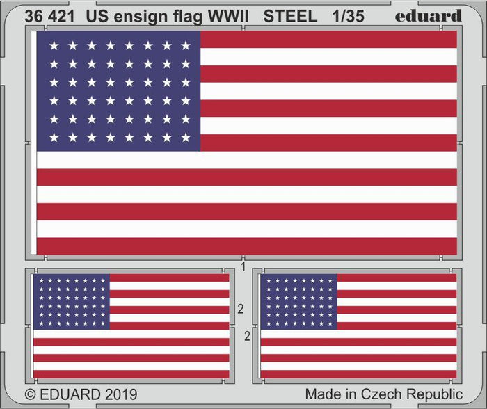 Photo of Eduard 36421 US Ensign Flag WWII photo etched steel set in 1/35 scale