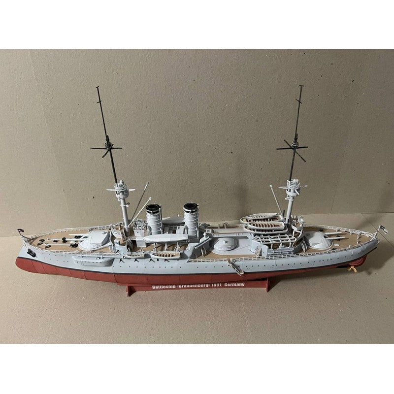 Photo of Brandenburg battleship 1:200 scale card model kit by Orel Publishing