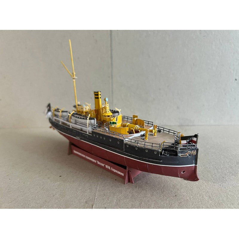 Photo of Wespe 1:200 scale German Navy gunboat card model kit by Orel Publishing