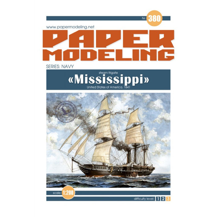 Photo of USS Mississippi 1:200 scale card model kit by Orel Publishing