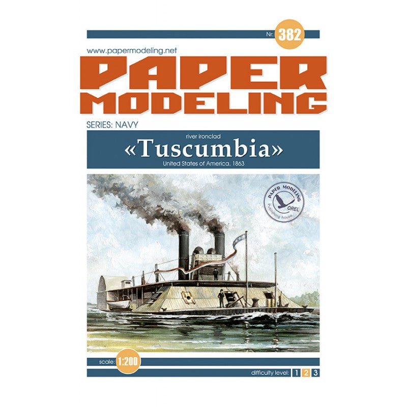 Photo of USS Tuscumbia 1863 1:200 Orel 382 card model kit Union Navy Civil War river ironclad