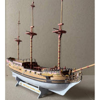 Photo of HMS Royal Caroline 1749 card model kit 1:100 scale by Orel Publishing