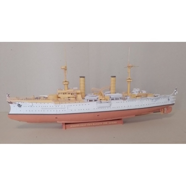 Photo of Orel 397 Fürst Bismarck 1:200 German armoured cruiser card model kit