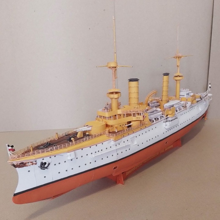 Photo of Orel 397 Fürst Bismarck 1:200 German armoured cruiser card model kit
