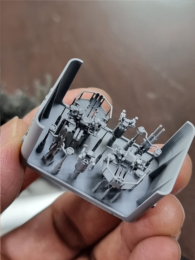Photo of 40mm Twin Bofors Early Version 1:200 HS Model set with 4 anti-aircraft gun mounts and Mk.51 Gun Directors