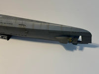 Photo of German U-Boat Type XXI U-2540 submarine model kit in 1/72 scale with 3D printed details and photo-etched parts