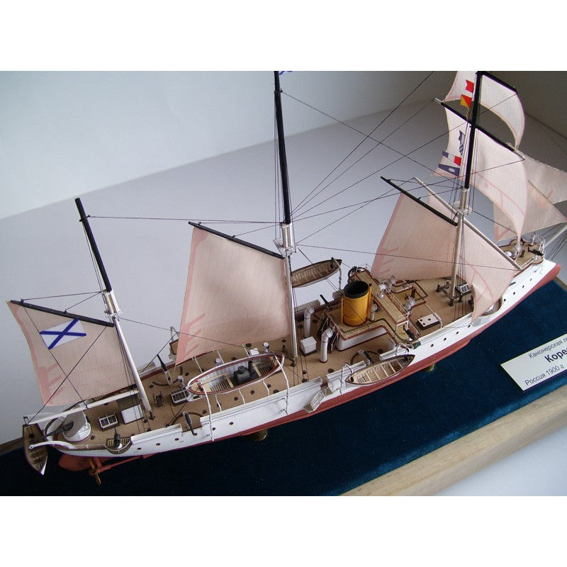 Photo of Koreyets Russian Gunboat 1888 1:200 scale card model kit by Orel Publishing