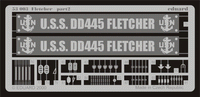 Photo of Eduard 53003 photo etched detail set for 1/350 Fletcher Tamiya model