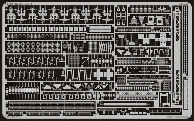 Photo of Eduard 53004 photo etched parts set for Tamiya Tirpitz 1/350 scale