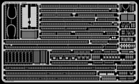 Photo of Eduard 53011 USS New Jersey 1/350 photo etched detail set for Tamiya model kit contents