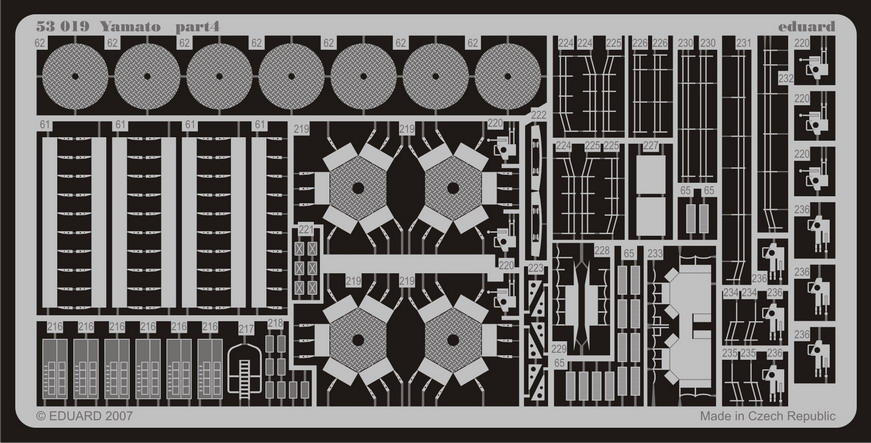 Photo of Eduard 53019 photo etched detail set for Tamiya Yamato 1/350