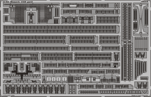 Photo of Eduard 53035 Bismarck photo-etched detail set for Revell 1:350 scale model kit
