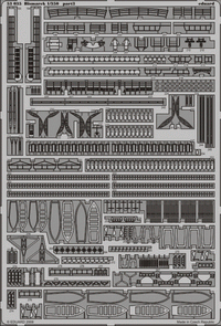 Photo of Eduard 53035 Bismarck photo-etched detail set for Revell 1:350 scale model kit