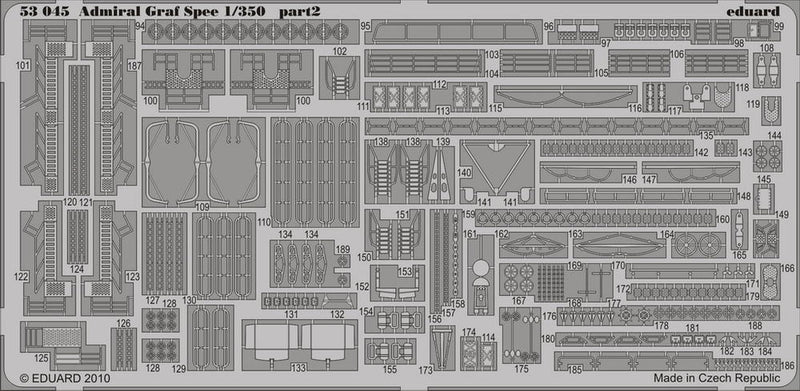 Photo of Eduard 53045 photo etched parts set for Admiral Graf Spee 1/350 Trumpeter