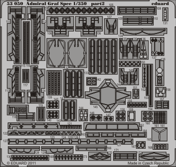 Photo of Eduard 53050 Admiral Graf Spee 1/350 photo-etched detail set for Academy model