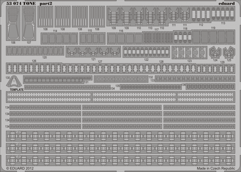 Photo of Eduard 53074 Tone armament photo-etched set for Tamiya 1/350