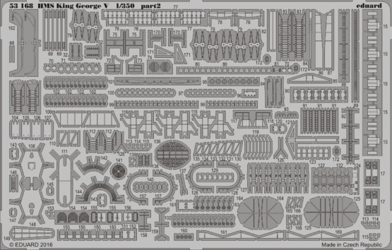 Photo of Eduard 53168 photo-etched detail set for HMS King George V 1/350 scale