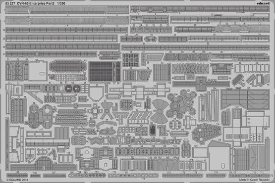 Photo of Eduard 1/350 CVN-65 USS Enterprise Part I Photo-Etch Detail Set (53223, 53224, 53227)