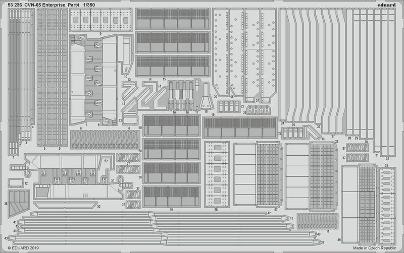 Photo of Eduard CVN-65 Enterprise Part II 1/350 scale accessory set with 3D figures and photo-etched details