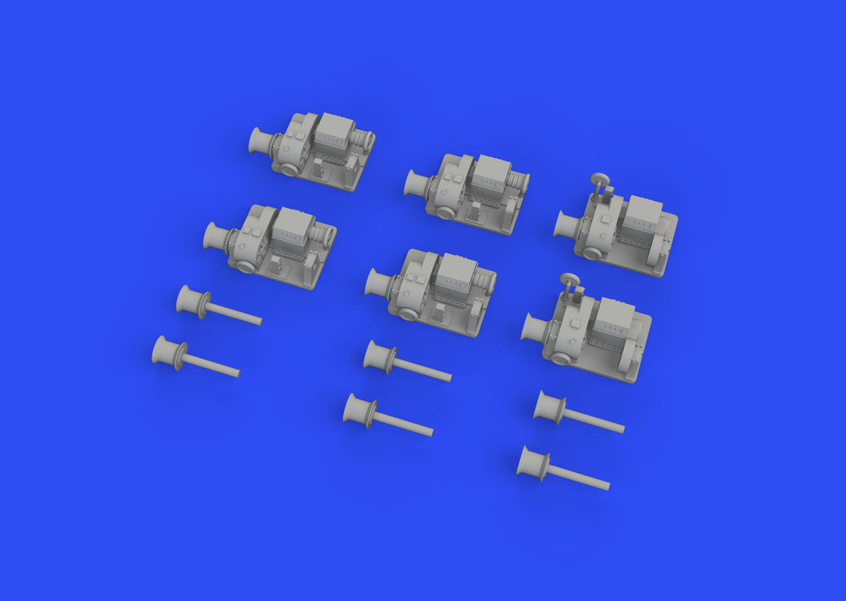 Photo of Eduard 653003 USN Electric Ship Winches 1/350 scale Brassin 3D printed set