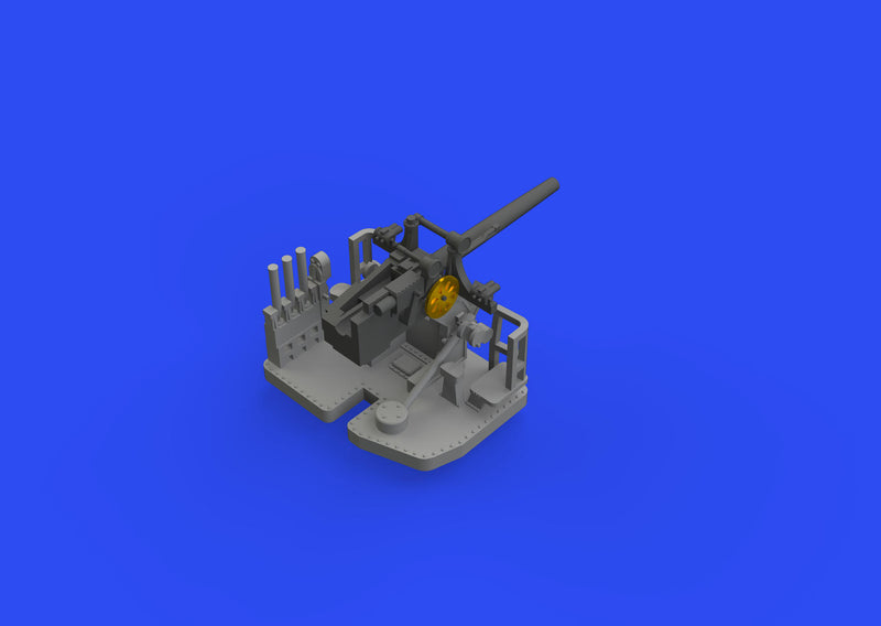 Photo of Eduard 653008 5 inch 25 caliber Mk.10 Brassin gun set 1/350 scale parts and packaging
