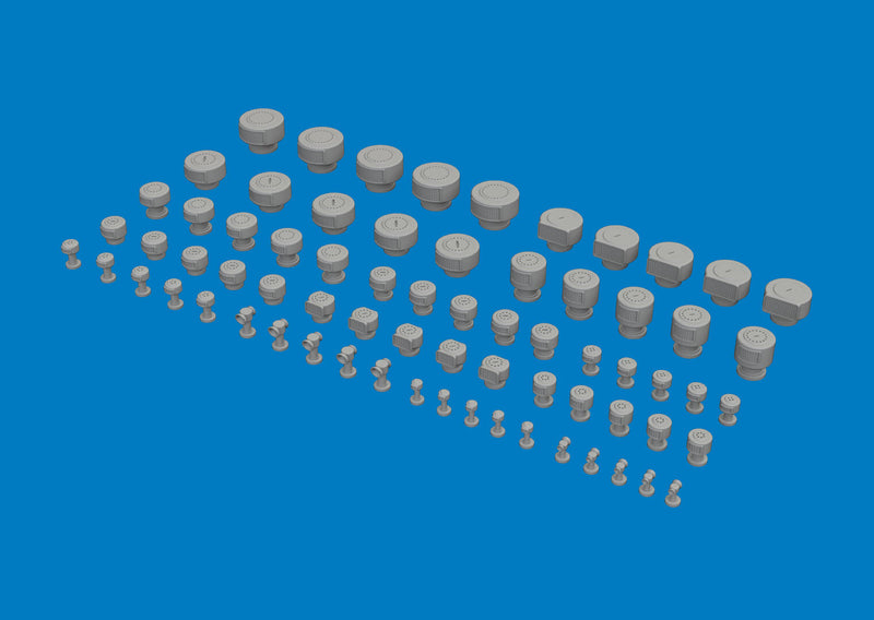Photo of Eduard 653018 IJN air ventilators 1/350 scale 3D printed set