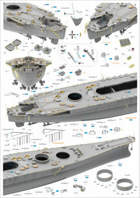 Photo of IJN Yamato Deluxe Edition 1:350 Very Fire model kit with detailed parts