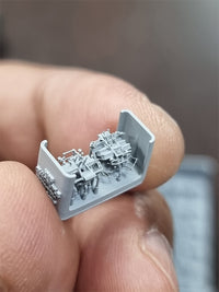 Photo of QF 2-Pounder POM-POM Quadruple Mount resin set 1:700 scale by HS Model with 4 detailed naval AA gun mounts