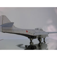 Photo of Orel MiG-9 Soviet jet fighter 1:33 scale card model kit No. 078