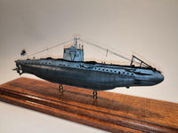 Photo of the German Type UB I Submarine resin model kit in 1:72 or 1:144 scale by RC Subs, showcasing fine historical details.