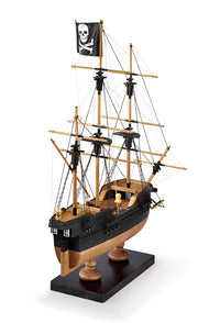 Photo of Amati First Step Pirate Ship 1:135 Scale Wooden Model Kit (A600.01) fully assembled.