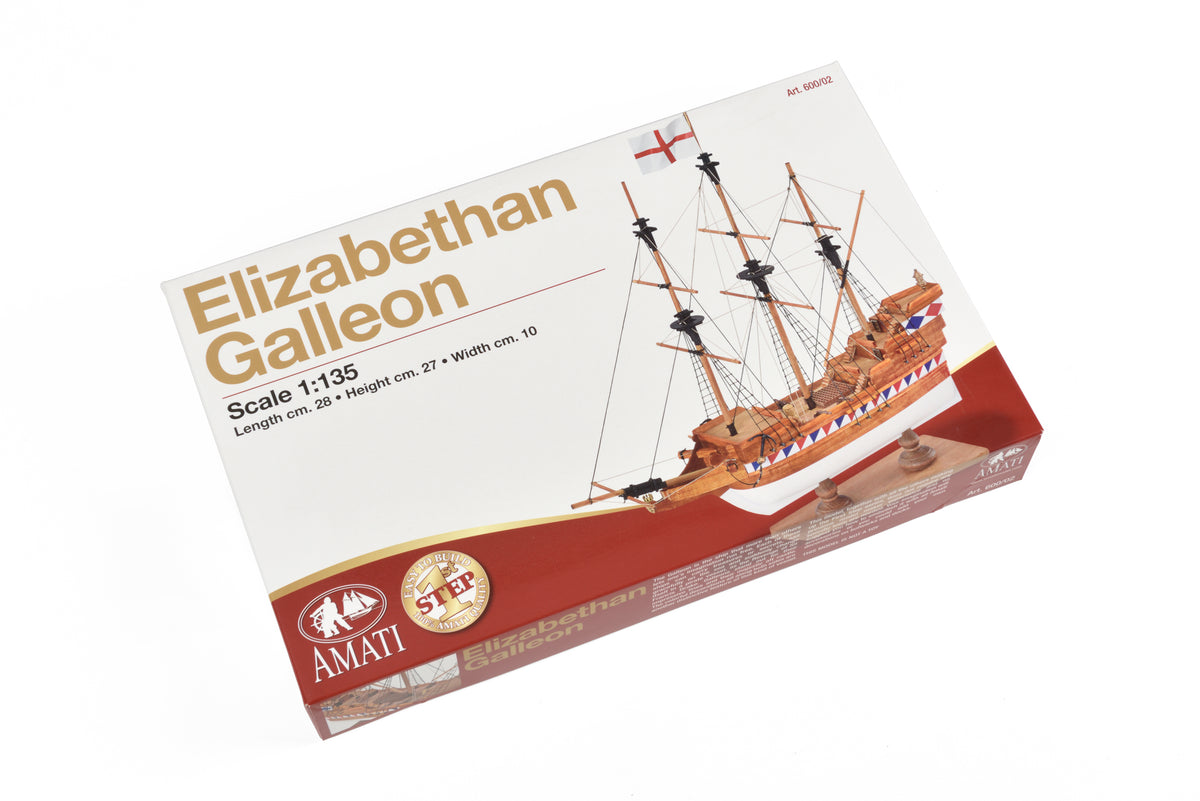 Photo of Amati Elizabethan Galleon First Step Wooden Ship Model Kit 1:135 (A600,02)