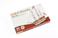 Photo of the Amati HMS Bounty First Step Model Kit in 1:135 scale, assembled wooden beginner ship model
