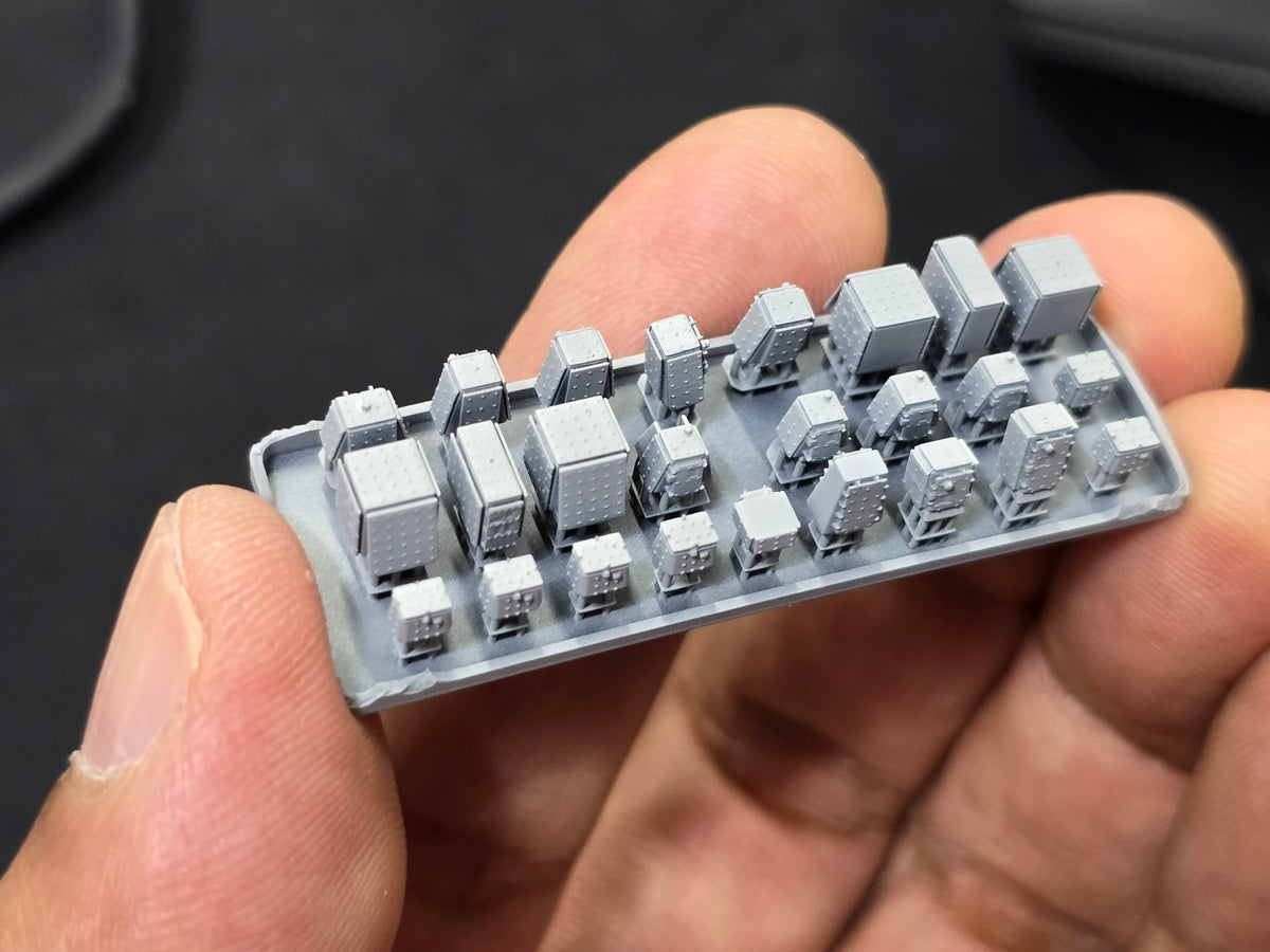 Photo of HS Model Ammunition & Weapon Stowage Set 25 pcs 1/350 scale 3D printed resin accessories