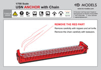 Photo of HS Model HSM-U700041S 1/700 resin anchor chain set for ship models