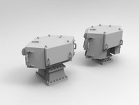 Photo of AN/SLQ-32 Electronic Warfare Suite 1:700 scale resin model set by HS Model HSM-U700007S showing detailed 3D printed parts